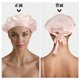 thumbnail image 2 of Bonete de cabello de seda sintética Unique Bargains con correas ajustables, gorro de dormir para mujeres, color rosa claro, 2 of 6