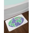 thumbnail image 2 of Feminist Bath Mat, Gender Equality and Womens Right All over the World Theme Globe Shape, Plush Bathroom Decor Mat with Non Slip Backing, 29.5" X 17.5", Indigo Fern Green Pink, by Ambesonne, 2 of 2