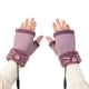 thumbnail image 1 of Tejido Guantes sin dedos Hombres blandos Mujeres A prueba de viento A prueba de viento Cálido Mantenimiento USB Carga eléctrica Calefacción Mittens Protector de mano interior Púrpura kenally HA011717-01, 1 of 7