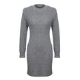 thumbnail image 4 of FASHIONWT Women Causal Mini Skirts Petite Female Knitted Pullover Ribbed Sweater Dress, 4 of 8