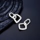 thumbnail image 2 of Pendientes geométricos huecos vintage de aleación para mujer (plata), 2 of 5