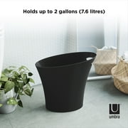 Umbra 2 gal Skinny Sleek & Stylish Bathroom Trash Can, Black