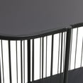 thumbnail image 5 of DecMode 48" x 34" Black Metal Narrow Oval 2 Shelf Console Table with Open Wire Frame, 1-Piece, 5 of 14