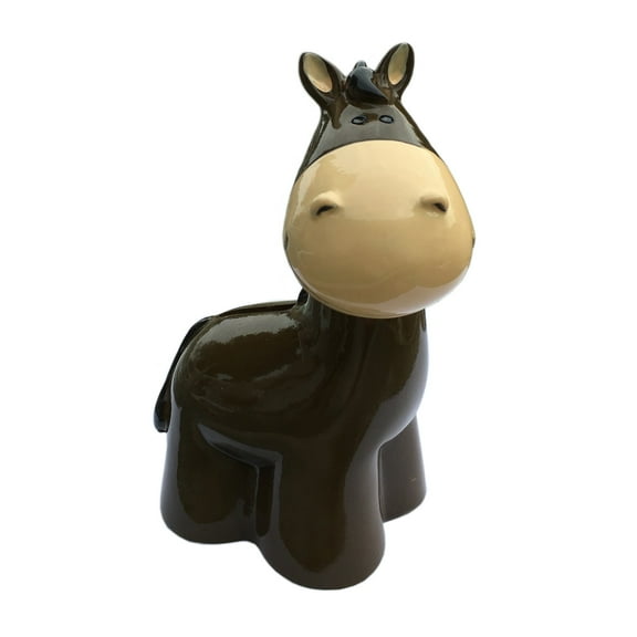 Whimsy Brown Horse Coin Bank 5"