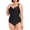 Black Polka Dot, variant on Ocean Blue Women's Plus Size Ruched One Piece Bathing Suits Adjustable Straps Tummy Control 1 Piece Swimsuit Hot Pink Retro Swimwear for Women