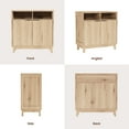 thumbnail image 5 of Fluted Sideboard Buffet Cabinet, 31" Kitchen Storage Cabinet with 2 Doors, Adjustable Shelves for Living Room, Hallway, Entryway, 5 of 12