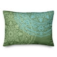 thumbnail image 2 of Creative Products Double Medallion Green Blue 14x20 Indoor / Outdoor Pillow, 2 of 3
