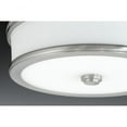 thumbnail image 3 of Progress Lighting, Bezel Collection, 1-Light LED Flush Mount, Brushed Nickel, Etched White Glass Shade, 3 of 5