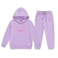 thumbnail image 4 of Girls Outfit Sets Toddler Boy Girl Long Sleeve St.Pt'S Day Clover Print Warm Hoodie Sweatpant Kids Outfits Sweat Suit,2-13Y, 4 of 4