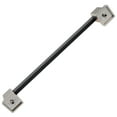 thumbnail image 3 of 7-9/16 in. Modern Flat Embossed Matte Black Cabinet Pull, 3 of 6