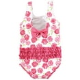 thumbnail image 2 of Hudson Baby Girls Toddler Swimsuit, Pink Roses, 3T, 2 of 2
