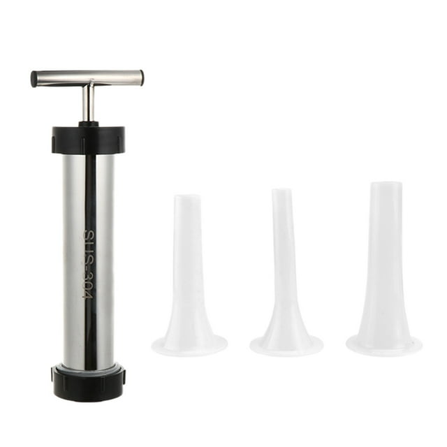Miangastore Homemade Meat Filler Tool Kit Sausage Stuffer Stainless Steel 1Set 11.8x3.9x2.8in
