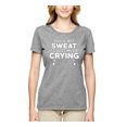 thumbnail image 2 of Wild Bobby, This is Not Sweat Its Just My Fat Crying, Gym/Workout, Women Graphic Tee, Heather Grey, 3X-Large, 2 of 4