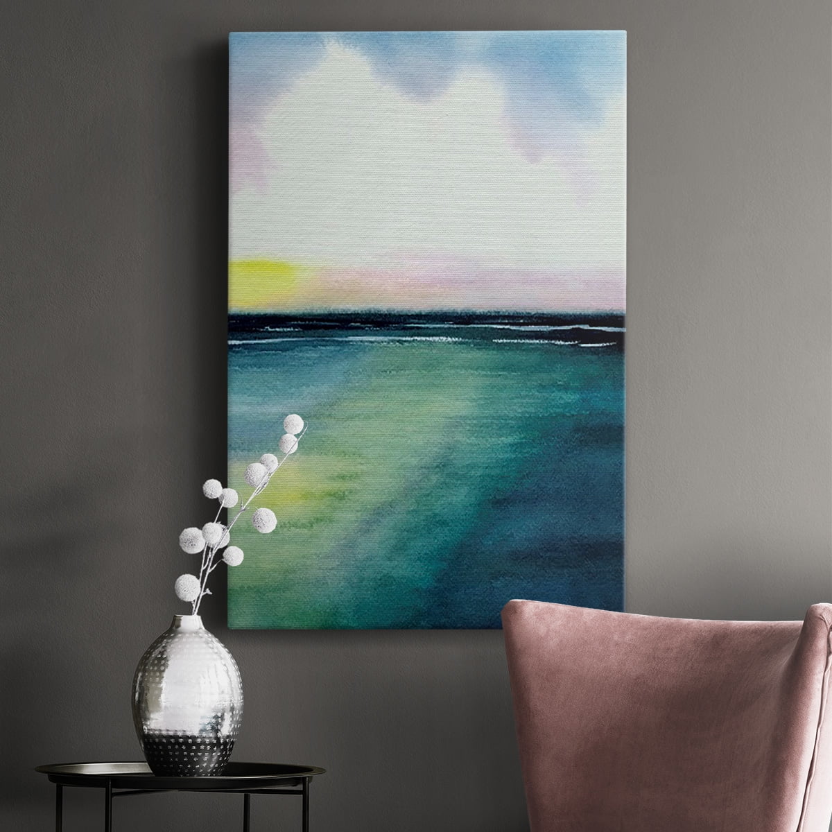 Sherbet Sunset Diptych II Premium Gallery Wrapped Canvas - Ready to Hang