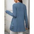 thumbnail image 6 of jinghuiyue Womens Lightweight Cardigans Casual Open Front Long Sleeve Knit Long Cardigan Sweaters with Pockets S, 6 of 7