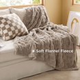thumbnail image 3 of King Comforter Set 5 Pieces - Bed in a Bag with Checkered Throw Blanket and Decorative Pillow, Lightweight Bedding Comforter Sets, All Season Boho Bedding, Linen Beige, 3 of 8