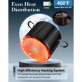 thumbnail image 4 of Antiadherente Stockpot Cook N Home, 10,5 L, con tapa de aluminio negro, 4 of 7
