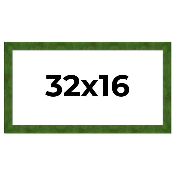 32x16 Frame Green Burl Solid Wood Picture Frame | 1.75 Inches Moulding Width | Interior Frame Depth
