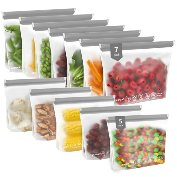 Bolsas de almacenamiento de alimentos IDEATECH Bolsa reutilizable de PEVA para congelador de galones