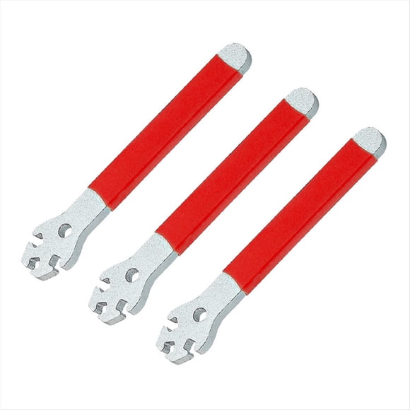 3 Piezas de Llave de Radio de Bicicleta de Montaña Roja, Corrector de Ajuste, Herramienta de Instalación de Tapa de Radio de Acero
