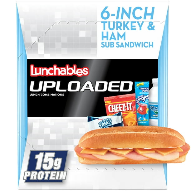 Lunchables Uploaded with Turkey & Ham Sub Sandwich, 15.5 oz Box