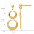 thumbnail image 3 of 14K Yellow Gold Earring Drop & Dangle Women'S 28 mm 12, 3 of 3