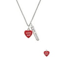 thumbnail image 2 of Delight Jewelry Acrylic Red "Cool Cat / Purr Fect" Heart Silvertone Live the Life You Have Imagined Bar Charm Necklace, 23", 2 of 4