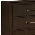 thumbnail image 4 of 6 Drawer Wooden Dresser with Metal Pulls Walnut Brown, 4 of 5