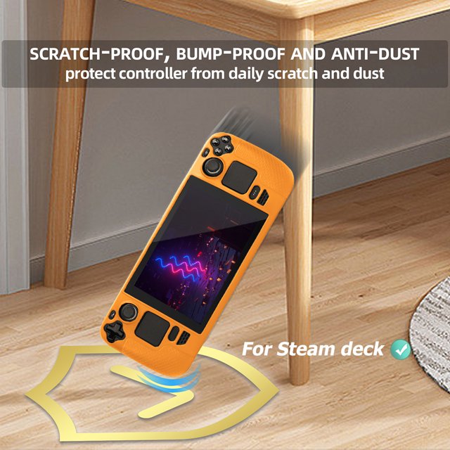 Funda trasera de silicona antideslizante para consola de juegos para Steam Deck (naranja) Ehuebsd Para estrenar