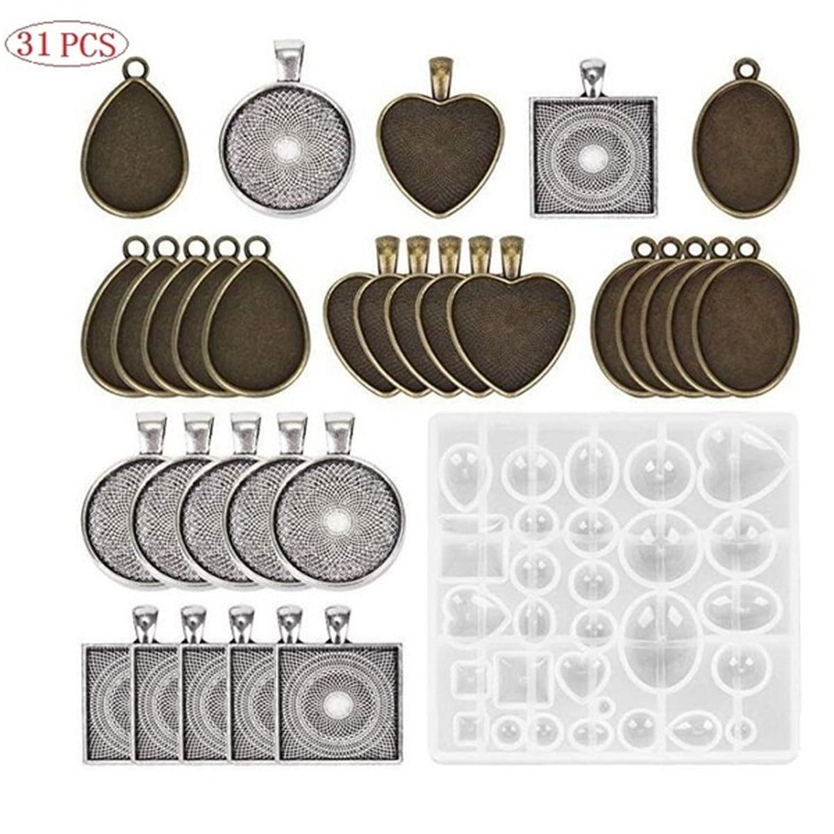 DIY Craft Tool Cabochon Silicone Mold Making Jewelry Pendant Resin Casting Mould DIY Craft Tool Cabochon Silicone Mold Making Jewelry Pendant Resin Casting Mould
