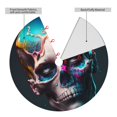 thumbnail image 2 of Lsque Modern Abstract Colorful Skull B Print Christmas Tree Skirt, Tree Skirt with Ties or Velcro, Perfect for Holiday Decorations, Halloween, and New Year-36", 2 of 7