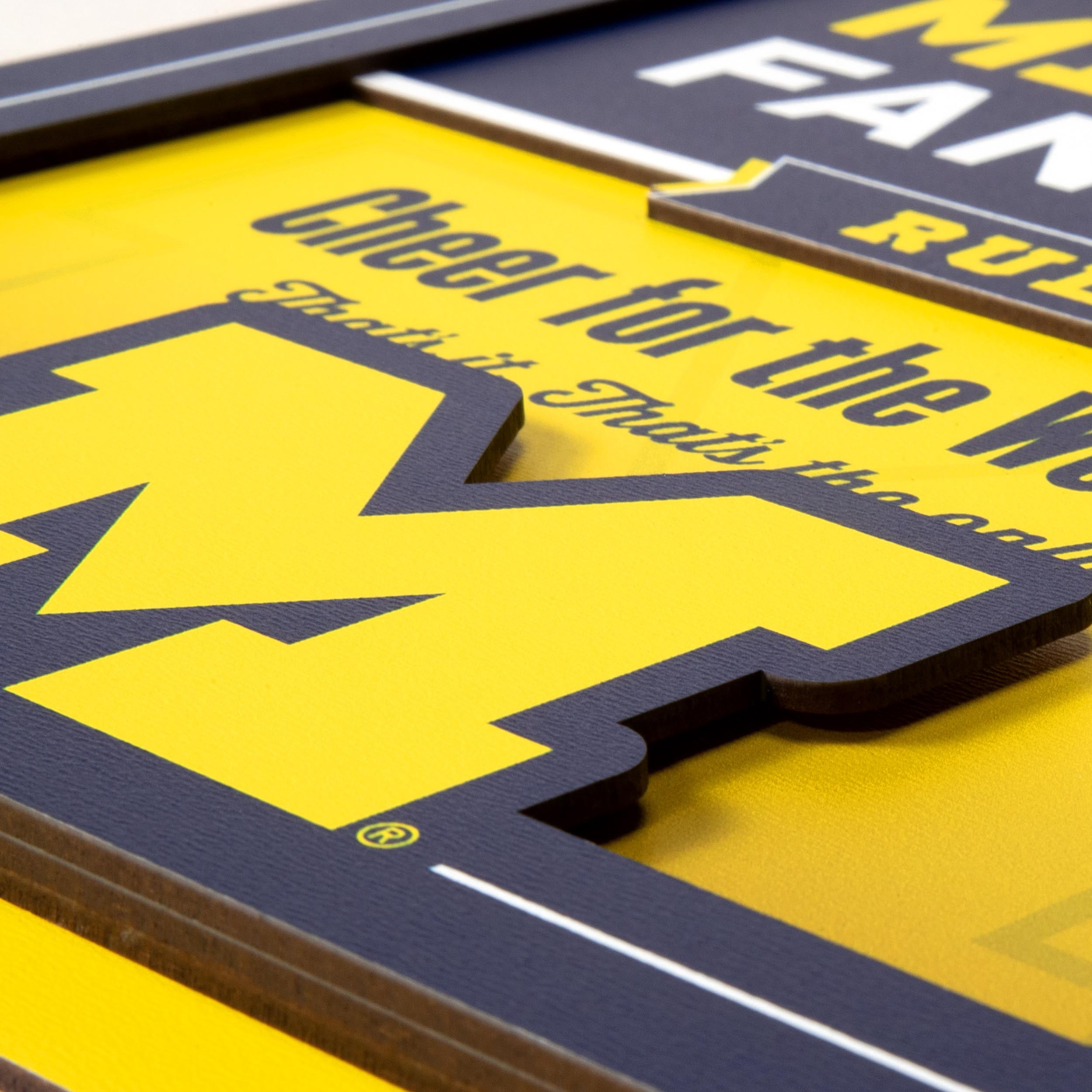 YouTheFan NCAA Michigan Wolverines Fan Rules 3D Wall Art