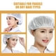 thumbnail image 4 of Red de pelo de malla elástica para trabajadores del servicio de alimentos, gorro de cocina reutilizable, Red de nailon blanca para hornear Chef, 4 Uds., 4 of 5