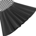 thumbnail image 6 of vdgthytj Toddler Girl's Vintage Dress Summer Striped Ruffle Sleeve Flare A-Line Birthday Party Dress with Belt, 6 of 7
