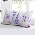 thumbnail image 5 of Spring Flowers Throw Pillow Cover 24 x 36 Inch Decorative Pillow Cover Watercolor Idyllic Lavender Purple Plant Lumbar Pillowcase Seasonal Rectangle Cushion Case for Couch Sofa Bed Living Room, 5 of 7