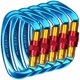 thumbnail image 1 of Mosquetón Profesional VertexProBlue 5Pzas 25kN Forma D Bloqueo Automático Roscado Azul Aleación de Aluminio., 1 of 1