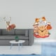 thumbnail image 2 of Escultura de reno y gato, reloj de alce, adorno de mesa, figura de ciervo, decoración colgante silenciosa para sala de estar, oficina, dormitorio, coc, 2 of 8