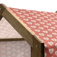 thumbnail image 5 of Love Pet House, Hipster Hearts Pattern with Love You Texts Heart Shapes Valentines Day Theme, Outdoor & Indoor Portable Dog Kennel with Pillow and Cover, 5 Sizes, Vermilion Multicolor, by Ambesonne, 5 of 5