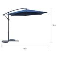 thumbnail image 5 of St. Kitts 10 Foot Cantilever Crank Umbrella, Aqua Blue, 5 of 5