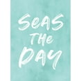 thumbnail image 2 of Lettered and Lined 12x14 White Modern Wood Framed Museum Art Print Titled - Seas the Day, 2 of 4