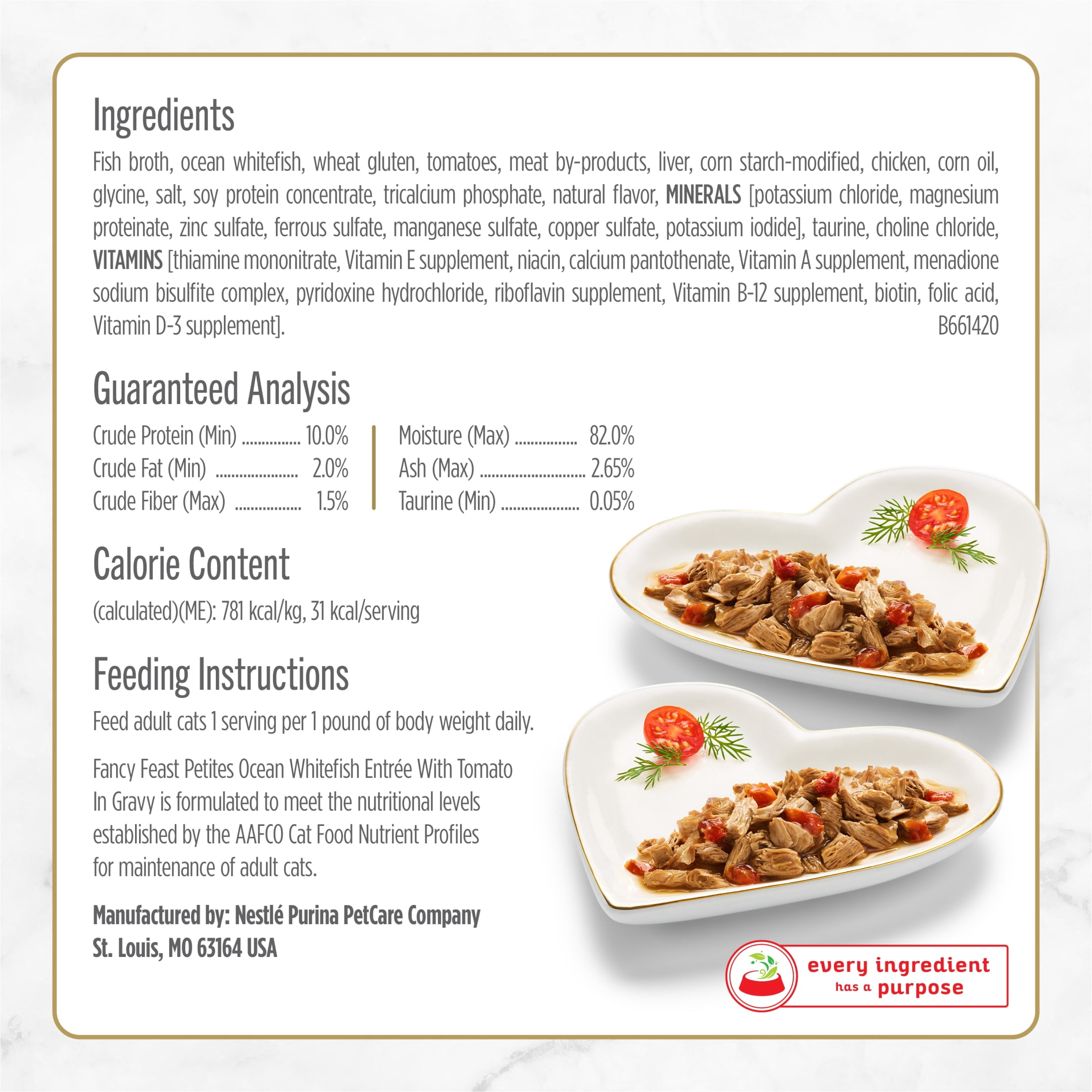 (6 pack) Purina Fancy Feast Petites Ocean Whitefish Entree With Tomato in Gravy Gourmet Wet Cat Food Pate