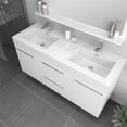 thumbnail image 4 of Alya Bath Ripley Modern Wall Mounted Wood Bathroom Vanity in White, 4 of 4