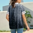 thumbnail image 6 of Button Down Shirt for Women Floral Print Short Sleeve Casual Loose Blouse Summer Collared Tunic Tee Tops, 6 of 6