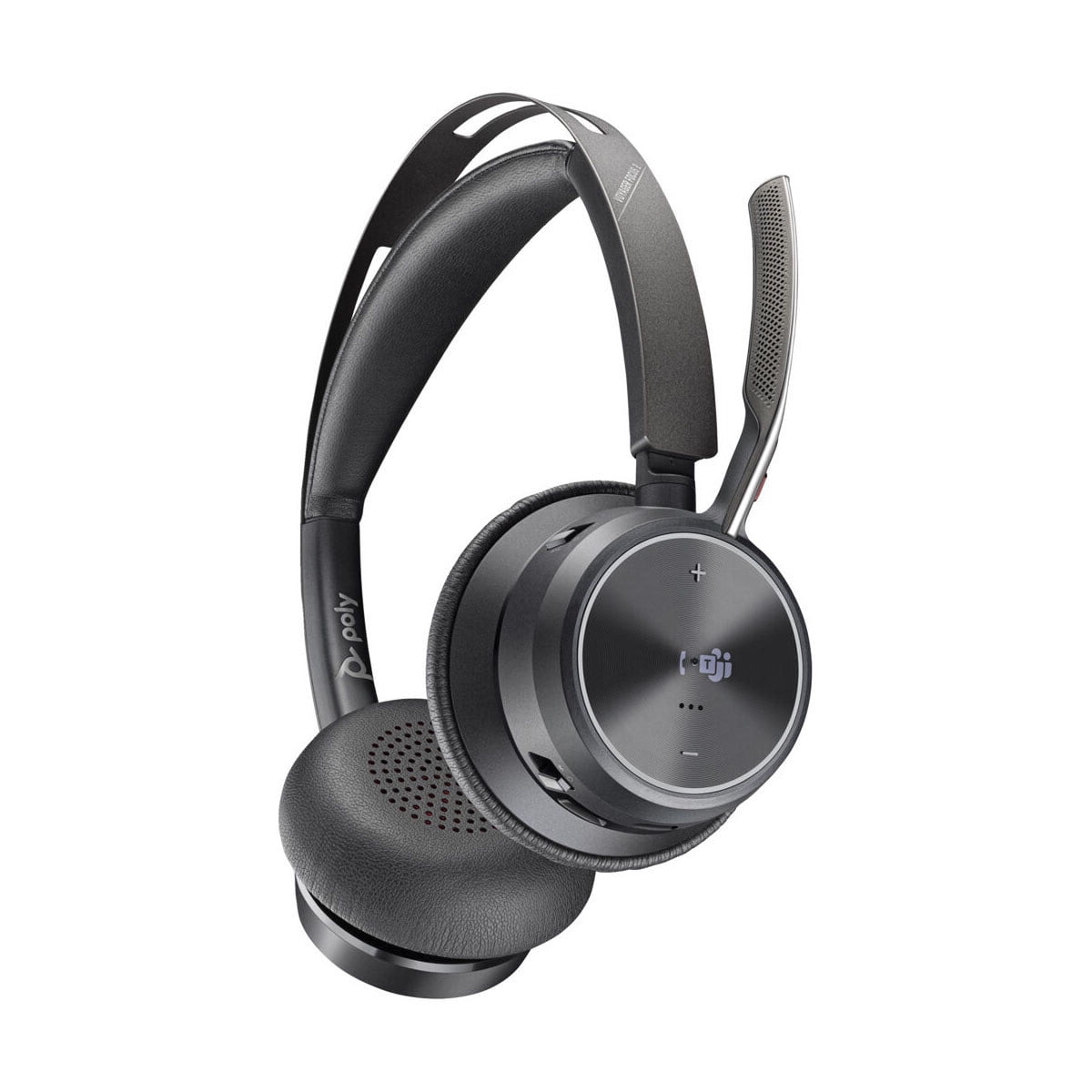HP Poly Voyager Focus 2 UC Wireless Stereo Headset with Charging Stand & USB-C Adapter, Microsoft Teams Certified