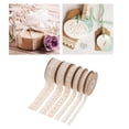 thumbnail image 3 of Rongfmy 6 Rolls Lace Ribbon, Beige Lace Ribbon Assorted Pattern, Lace Ribbon for Floral Designing Sewing, DIY Crafts, Bridal Wedding Decorations, 3 of 9