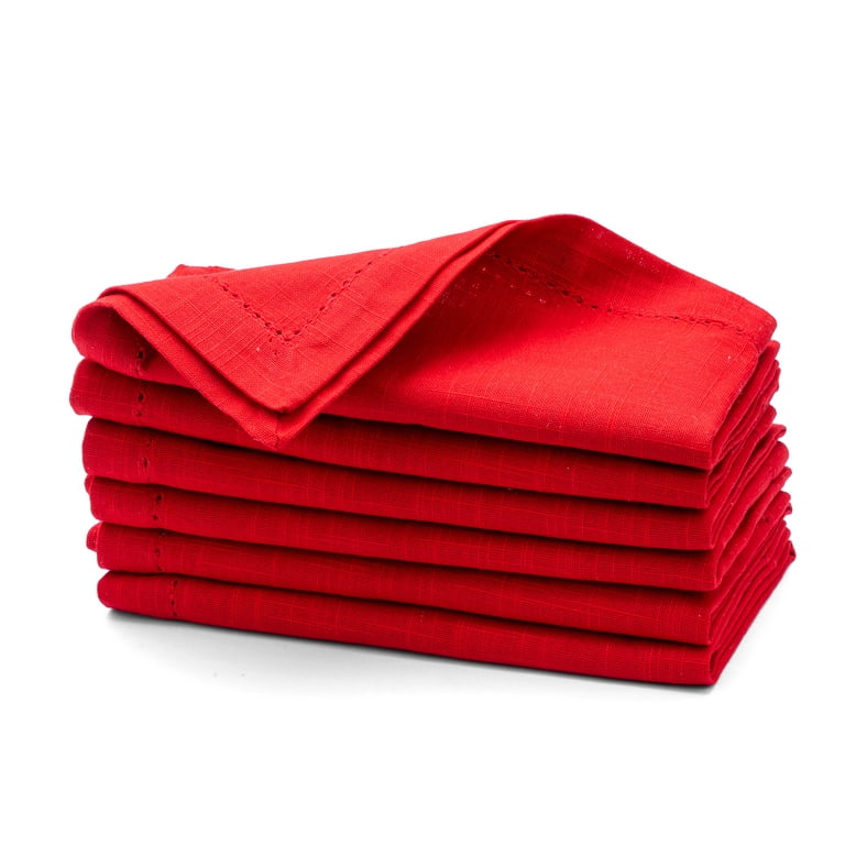 20PC Christmas Green Red Cotton Cloth Napkins 30X45cm Dinner Washable  Napkins With Hemmed Edges For Restaurant Wedding And Hotel