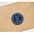 thumbnail image 3 of Darling Souvenir Blue Round 1.6 Inches Vines Border Save The Date Stickers Non Customized Gift-45 Pcs, 3 of 4