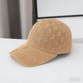 thumbnail image 2 of QASIEATN Classic Fit Baseball Caps for Women Vertical Pearl Knit Baseball Cap Fresh Casual Hat Fall Fashion Accessories, 2 of 4