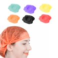 thumbnail image 2 of 100 piezas desechables para la cabeza, sombreros para , red para el cabello, no tejidos, antipolvo, sombreros Verde Sunnimix gorro desechable para redecilla, 2 of 6