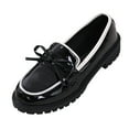 thumbnail image 2 of Wowcloth Women's Large Size Loafers – Fashionable Bow Detail with Glossy Finish, Versatile for Autumn Winter Trendy and Casual Wear, 2 of 6